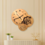 Personalized Wooden Photo Wall Clock
